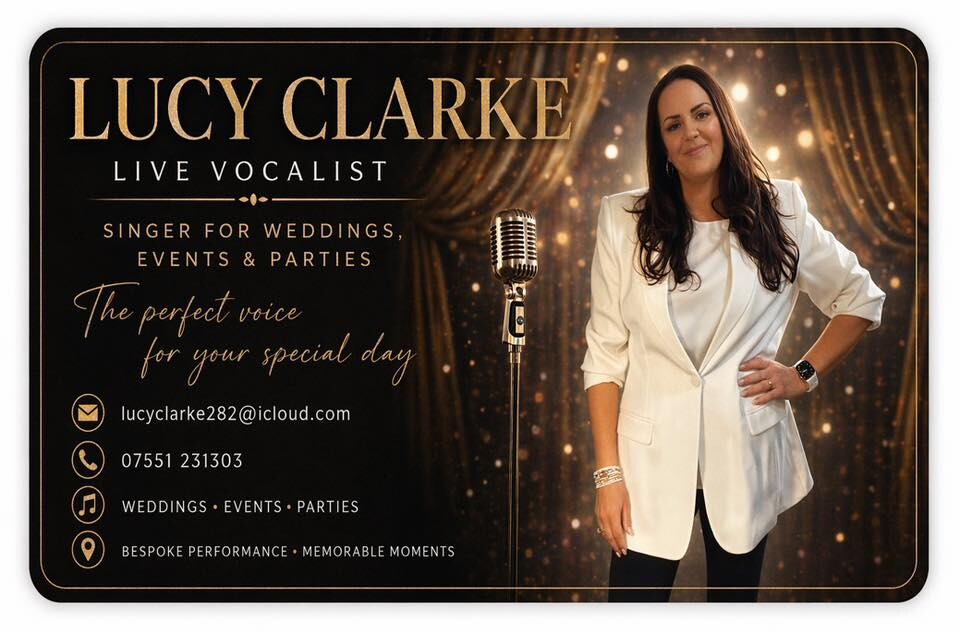 Lucy Clarke, live vocalist — singer for weddings, events and parties. The perfect voice for your special day.